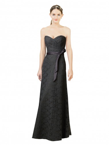 Sweetheart Lace Sleeveless Slate Grey Bridesmaid Dress Edinburgh