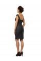 Off the Shoulder Soft Chiffon & Lace Sleeveless Slate Grey Bridesmaid Dress Edinburgh