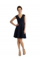 V-Neck Lace Sleeveless Dark Navy Bridesmaid Dress / Evening Dress Edinburgh