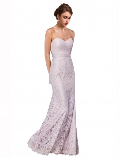 Sweetheart Lace Sleeveless Bridesmaid Dress / Evening Dress Edinburgh