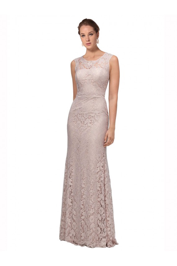 Illusion Neck Lace Sleeveless Prom Dress / Bridesmaid Dress Edinburgh