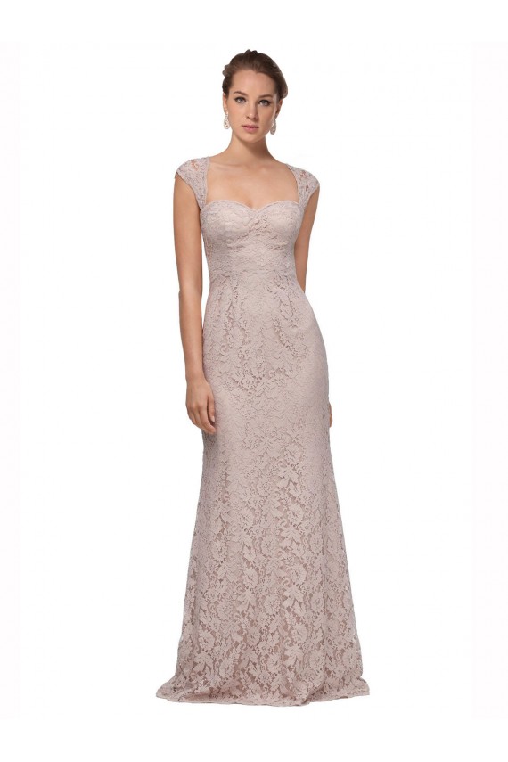 Sweetheart Lace Cap Sleeves Bridesmaid Dress / Formal Dress Edinburgh