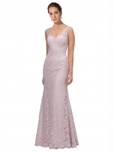 V-Neck Lace Sleeveless V-Back Formal Dress / Bridesmaid Dress Edinburgh