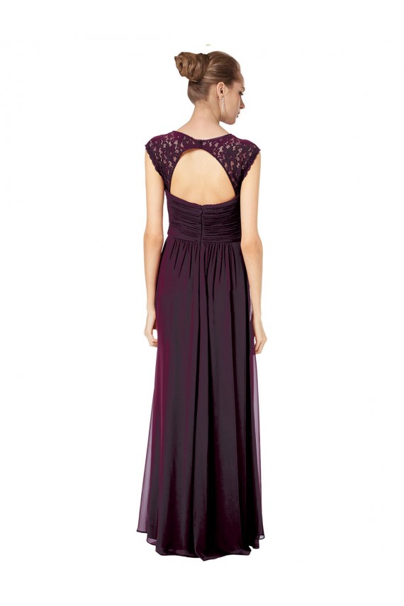 Sweetheart Soft Chiffon & Lace Sleeveless Keyhole Back Grape Formal Dress / Bridesmaid Dress Edinburgh