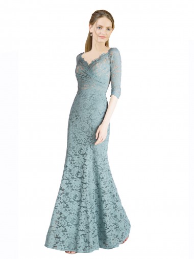 Sweetheart Lace Half Sleeves Prom Dress / Bridesmaid Dress Edinburgh
