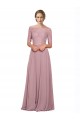 Off the Shoulder Soft Chiffon & Lace Short Sleeves Prom Dress / Bridesmaid Dress Edinburgh