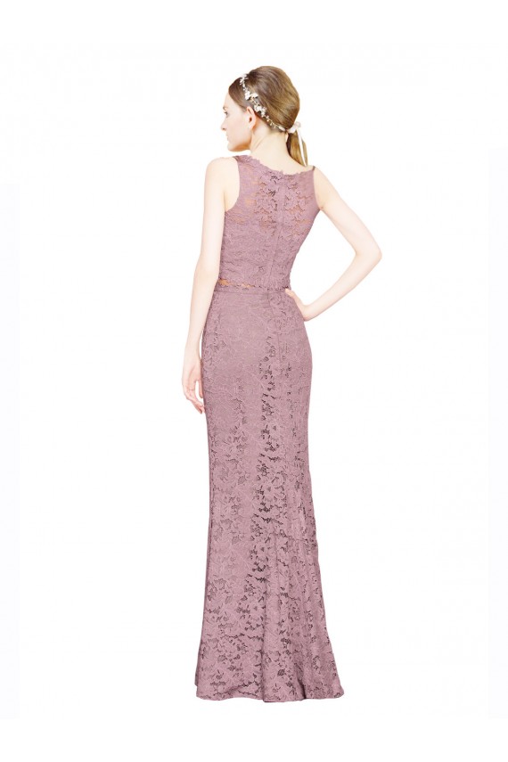 Illusion Neck Lace Sleeveless Long Prom Dress / Bridesmaid Dress Edinburgh