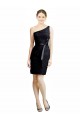 One Shoulder Lace Sleeveless Open Back Black Bridesmaid Dress Edinburgh