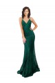 V-Neck Lace Sleeveless Open Back Dark Green Black Tie Evening Gown / Prom Dress / Bridesmaid Dress Edinburgh