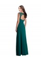 V-Neck Soft Chiffon & Lace Sleeveless Open Back Hunter Bridesmaid Dress Edinburgh