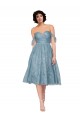 Off the Shoulder Lace Sleeveless Keyhole Back Bridesmaid Dress Edinburgh