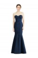 Sweetheart Satin Sleeveless Long Floor Length Dark Navy Bridesmaid Dress Edinburgh