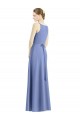 Spaghetti Straps Satin Sleeveless Periwinkle Bridesmaid Dress Edinburgh