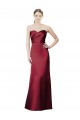 Sweetheart Satin Sleeveless Burgundy Bridesmaid Dress / Evening Dress Edinburgh