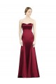 Sweetheart Satin Sleeveless Burgundy Bridesmaid Dress Edinburgh