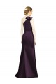 One Shoulder Satin Sleeveless Grape Bridesmaid Dress Edinburgh