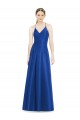 Spaghetti Straps Satin Sleeveless Criss Cross Open Back Royal Blue Bridesmaid Dress Edinburgh