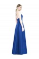 Spaghetti Straps Satin Sleeveless Criss Cross Open Back Royal Blue Bridesmaid Dress Edinburgh