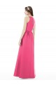 Jewel Neck Satin Sleeveless Keyhole Back Ruby Bridesmaid Dress Edinburgh