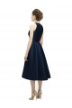 Halter Neck Satin Sleeveless Dark Navy High Low Bridesmaid Dress Edinburgh