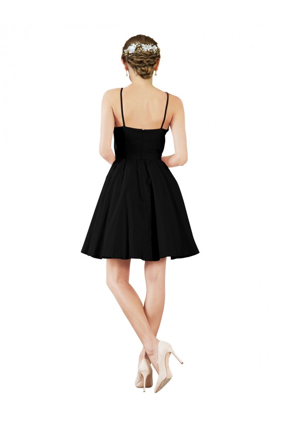 Halter Neck Satin Sleeveless Open Back Dark Navy Bridesmaid Gown Edinburgh