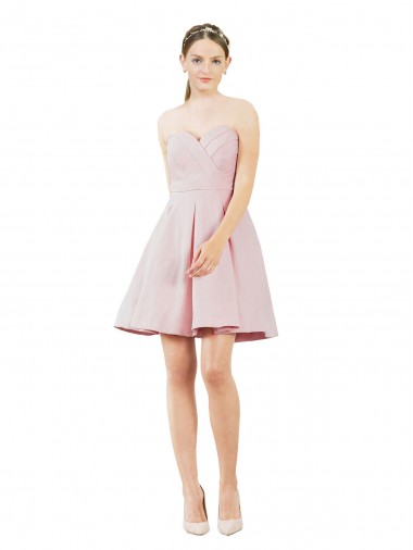 Sweetheart Satin Sleeveless Pink Evening Gown / Bridesmaid Dress Edinburgh