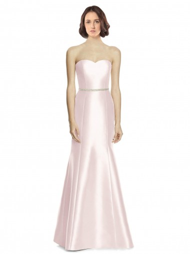 Sweetheart Satin Sleeveless Pink Bridesmaid Dress Edinburgh