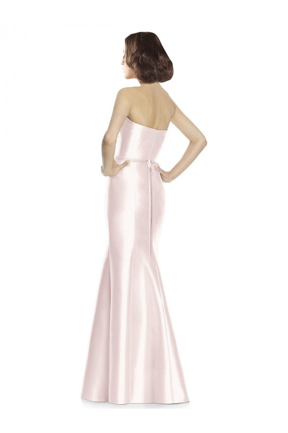 Sweetheart Satin Sleeveless Pink Bridesmaid Dress Edinburgh
