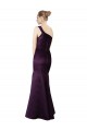 One Shoulder Satin Sleeveless Grape Prom Dress / Bridesmaid Dress Edinburgh