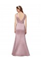 V-Neck Satin Sleeveless V-Back Burgundy Formal Evening Gown / Prom Dress / Bridesmaid Dress Edinburgh