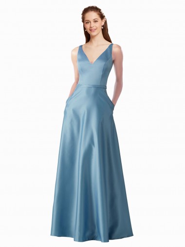 High Neck Satin Sleeveless Black Tie Prom Dress / Bridesmaid Dress Edinburgh