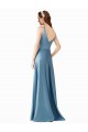 High Neck Satin Sleeveless Black Tie Prom Dress / Bridesmaid Dress Edinburgh
