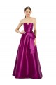 V-Neck Satin Sleeveless Merlot Prom Dress / Bridesmaid Dress Edinburgh