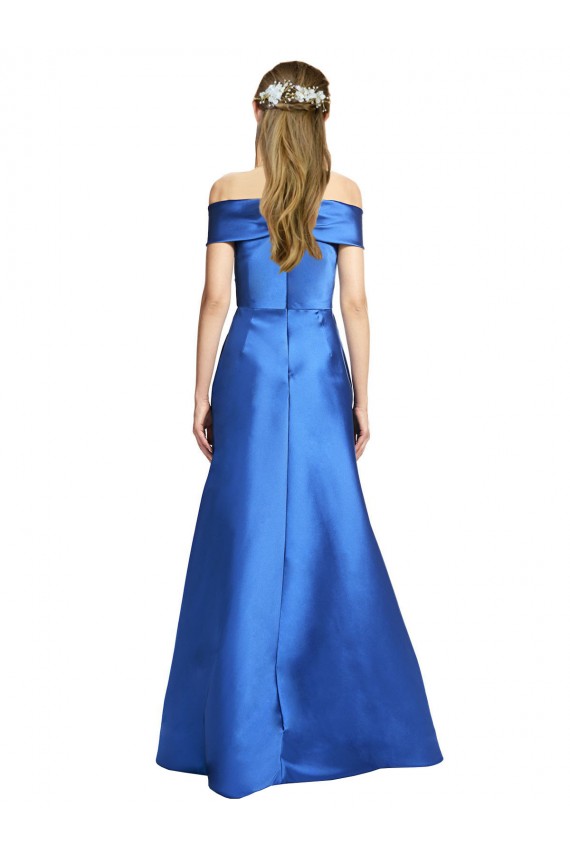 Off the Shoulder Satin Sleeveless Black Tie Evening Gown / Prom Dress / Bridesmaid Dress Edinburgh