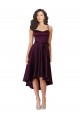 Sweetheart Satin Sleeveless Criss Cross Back Grape High Low Prom Dress / Bridesmaid Dress Edinburgh