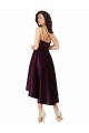 Sweetheart Satin Sleeveless Criss Cross Back Grape High Low Prom Dress / Bridesmaid Dress Edinburgh