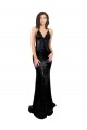 V-Neck Sequin Sleeveless Criss Cross Open Back Black Black Tie Evening Gown / Prom Dress / Bridesmaid Dress Edinburgh