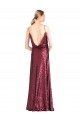 Halter Neck Sequin Sleeveless Burgundy Formal Evening Gown / Prom Dress / Bridesmaid Dress Edinburgh
