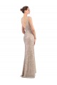 V-Neck Sequin & Sparkling Sequin Sleeveless Low Back Silver Formal Evening Gown / Prom Dress / Bridesmaid Dress Edinburgh