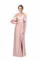 Off the Shoulder Silk like Satin Cold Shoulder Low Back Formal Evening Gown / Prom Dress / Bridesmaid Dress Edinburgh