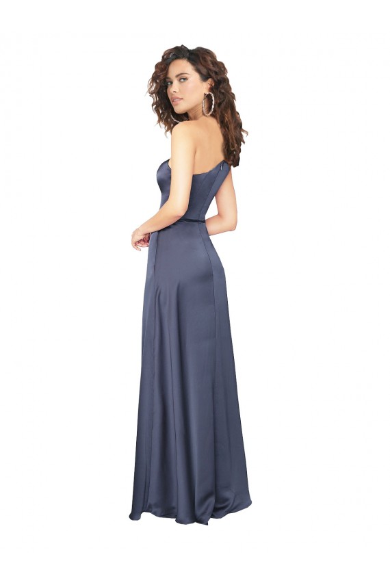 One Shoulder Silk like Satin Sleeveless Dusk Formal Evening Gown / Prom Dress / Bridesmaid Dress Edinburgh