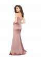 V-Neck Silk like Satin Sleeveless V-Back Dusty Pink Black Tie Evening Gown / Prom Dress / Bridesmaid Dress Edinburgh