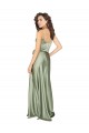 V-Neck Silk like Satin Sleeveless V-Back Smoke Green Formal Evening Gown / Bridesmaid Dress Edinburgh