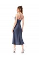 Cowl Neck Silk like Satin Sleeveless Criss Cross Back Black High Low Evening Gown / Prom Dress / Bridesmaid Dress Edinburgh