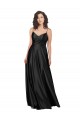 V-Neck Silk like Satin Sleeveless Low Back Black Formal Dress / Bridesmaid Dress Edinburgh