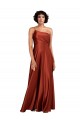 One Shoulder Silk like Satin Sleeveless Burnt Orange Black Tie Evening Gown / Prom Dress / Bridesmaid Dress Edinburgh