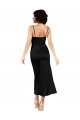 Spaghetti Straps Silk like Satin Sleeveless Black Formal Evening Gown / Prom Dress / Bridesmaid Dress Edinburgh