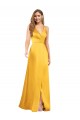 V-Neck Silk like Satin Sleeveless Open Back Formal Dress / Bridesmaid Dress Edinburgh