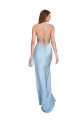 Cowl Neck Silk like Satin Sleeveless Criss Cross Open Back Light Sky Blue Formal Evening Gown / Prom Dress / Bridesmaid Dress Edinburgh