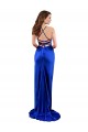 Cowl Neck Silk like Satin Sleeveless Criss Cross Open Back Royal Blue Formal Evening Gown / Prom Dress / Bridesmaid Dress Edinburgh